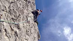 KL Klettern Verdon Doppelseil Expressschlingen Vorstieg