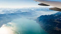 Alpen vom Flugzeug aus gesehen