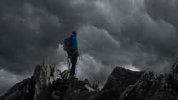 Gewitter am Berg, dunkle Wolken