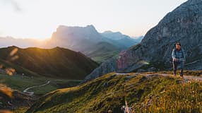 Auf dem Dolomiten Höhenweg Nr. 9 in Südtirol