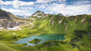 "Wilderness Area,Dramatic Sky,Allgau Alps,Allgau,Abandoned,Grass,Color Image,Scenics,Wide,Awe,Freshness,Open,Vacations,Nature,Urban Scene,Outdoors,Panoramic,Horizontal,Directly Above,Bavaria,Flower,Summer,Rock,Island,Mountain Peak,European Alps,Mountain,Meadow,Landscape,Sky,Lake,alp,blue sky,hinterstein,Idyllic Scene,Oberallgau,Hoirzontal,Hintersteiner Tal,Schrecksee" alpin lake schreeksee in bavaria, allgau alps, germany