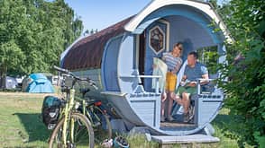 Wohnfass auf dem Themencamping Grünewalder Lauch Wohnfass auf dem Themencamping Grünewalder Lauch