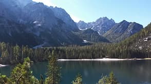 OD 0414 Südtirol Sextener Dolomiten Pragser Wildsee Südufer OD 0414 Südtirol Sextener Dolomiten Pragser Wildsee Südufer