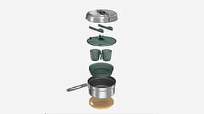 Decathlon - Kochset Edelstahl Antihaftbeschichtung Camping - 500 Decathlon - Kochset Edelstahl Antihaftbeschichtung Camping - 500
