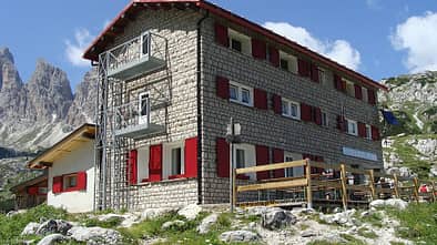 OD 0414 Südtirol Sextener Dolomiten Hütte Rifugio Berti
