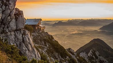 OD Reichenhaller Haus Staufenhaus Hochstaufen Berchtesgadener-Land Bayern Berghütte