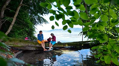 OD 0616 Kompass Bodensee Wanderweg Seegang Pause Wasser See
