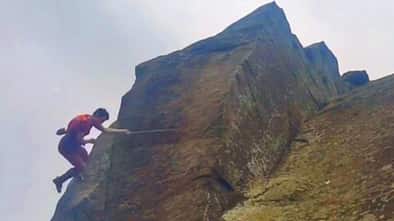KL Michele Caminati Bodensturz Grounder Elder Statesman Curbar Grit Peak District
