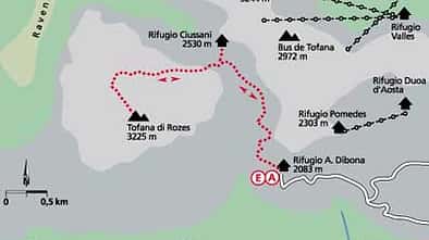 Tour 1: Auf die Tofana di Rozes (3225 m)
