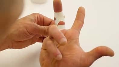 KL Finger-Mittelgelenk tapen fürs Klettern