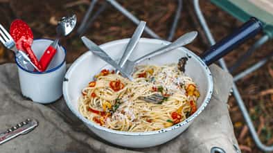 Spaghetti mit Knoblauchöl und Chili