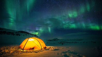 Nordlichter auf dem Kungsleden in Schweden