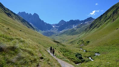 Juta Tal Chaukhi Massiv Wandern Berge Großer Kaukasus Georgien