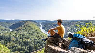 Wanderer im Saarland - Saarschleife