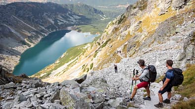 Wanderer in den Tatra Bergen , Polen