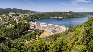 Hessen Deutschland Wanderungen Edersee Staudamm Hessen Deutschland Wanderungen Edersee Staudamm
