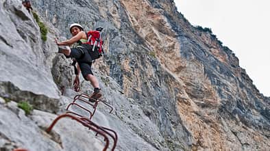 Klettersteig, Gardasee, Trentino, Italien