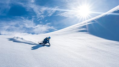 Skitour Abfahrt im Powder 