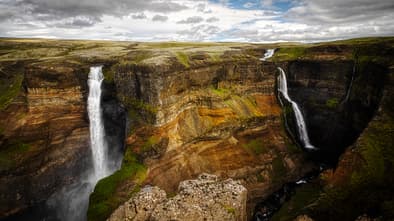 Wasserfall Háifoss auf Island