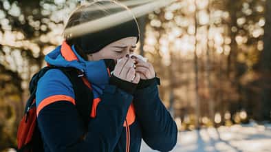 Winterwandern bei Erkältung, Schnupfen, Grippe 