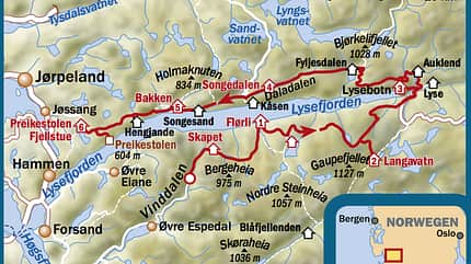OD 0117 Norwegen Lysefjordrunde Karte Map OD 0117 Norwegen Lysefjordrunde Karte Map