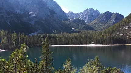 OD 0414 Südtirol Sextener Dolomiten Pragser Wildsee Südufer OD 0414 Südtirol Sextener Dolomiten Pragser Wildsee Südufer