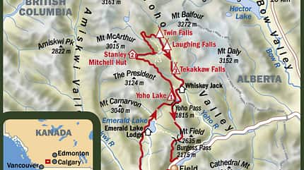 OD 0117 Kanada Yoho National Park Karte Map OD 0117 Kanada Yoho National Park Karte Map