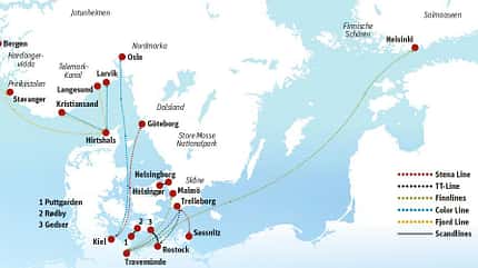 OD 0516 Skandinavien Fähre Map OD 0516 Skandinavien Fähre Map