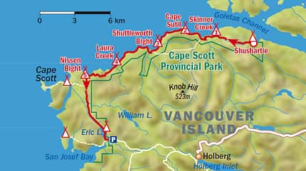 OD-0113-Kanada-NorthCoastTrail Lage Etappen Karte (jpg) OD-0113-Kanada-NorthCoastTrail Lage Etappen Karte (jpg)