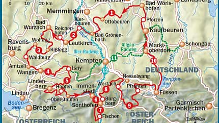 OD SH 2015 Bayern Radrunde Allgäu Karte OD SH 2015 Bayern Radrunde Allgäu Karte