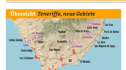 KL Klettergebiete Teneriffa Süden Karte KL Klettergebiete Teneriffa Süden Karte