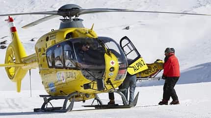 PS DSV aktiv Ski Piste Unfall Heli Rettung PS DSV aktiv Ski Piste Unfall Heli Rettung