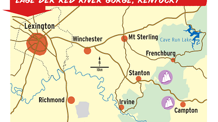KL Übersichts-Karte Red River Gorge Artikel KL Übersichts-Karte Red River Gorge Artikel