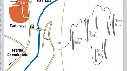 KL-Rissklettern-Cadarese-Zustieg-Topo-Karte KL-Rissklettern-Cadarese-Zustieg-Topo-Karte