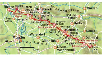 OD 0911 Traumpfade Hermannsweg karte OD 0911 Traumpfade Hermannsweg karte
