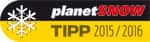 Testsieger-Logo: PS planetSNOW Tipp 2015/2016 Testsieger-Logo: PS planetSNOW Tipp 2015/2016
