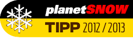Testsieger-Logo: planetSNOW Skitest TIPP 2012/2013 Testsieger-Logo: planetSNOW Skitest TIPP 2012/2013