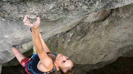 Chiara Hanke klettert im Frankenjura Chiara Hanke klettert im Frankenjura