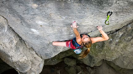 Chiara Hanke klettert im Frankenjura Chiara Hanke klettert im Frankenjura
