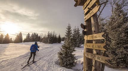 Langlauf im Erzgebirge - Tschechien