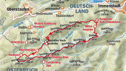 Allgäu - Nagelfluhkette - Tour Allgäu - Nagelfluhkette - Tour