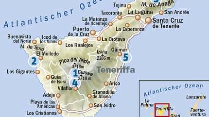 Teneriffa - Karte Teneriffa - Karte