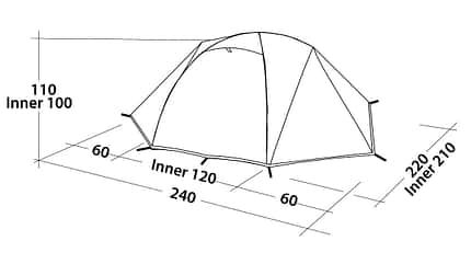 Robens Boulder 2 - Maße Robens Boulder 2 - Maße