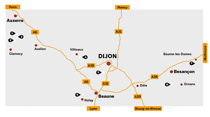 Klettergebiete rund um Dijon Klettergebiete rund um Dijon