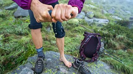 Europe,Magic Image,Swiss Alps,Switzerland,Tessin,The Magic,Ticino,autumn,backpacking,fall,female,hiking,horizontal,lifestyle,mountain,one person,one woman,rain,trekking,weather The Via Alta Idra hiking tour