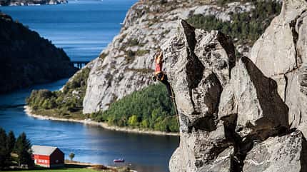 Klettern in Flatanger, Norwegen Klettern in Flatanger, Norwegen