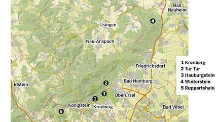Bouldern im Taunus nordwestlich von Frankfurt Bouldern im Taunus nordwestlich von Frankfurt
