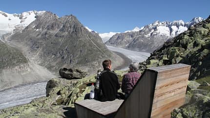 Aletsch Arena,Aletschgletscher,Ausblick,Aussicht,Aussichtpunkt,Berge,Gletscher,Panorama,Schweiz,Sinneserlebnisse,UNESCO Welterbe Swiss Alps,Wallis,Wandern,Wanderung,feel free Panoramaausfluege Wallis Aletsch Arena