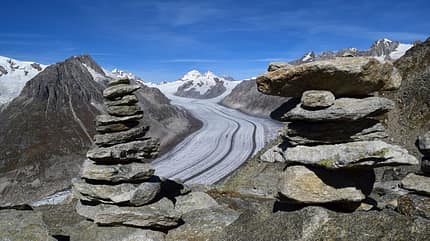 UNESCO-Hoehenweg in der Aletsch-Arena, Wallis UNESCO-Hoehenweg in der Aletsch-Arena, Wallis