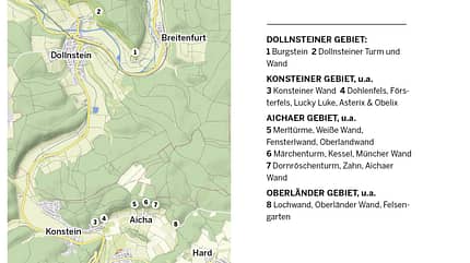 Lagekarte Konsteiner Felsen Lagekarte Konsteiner Felsen